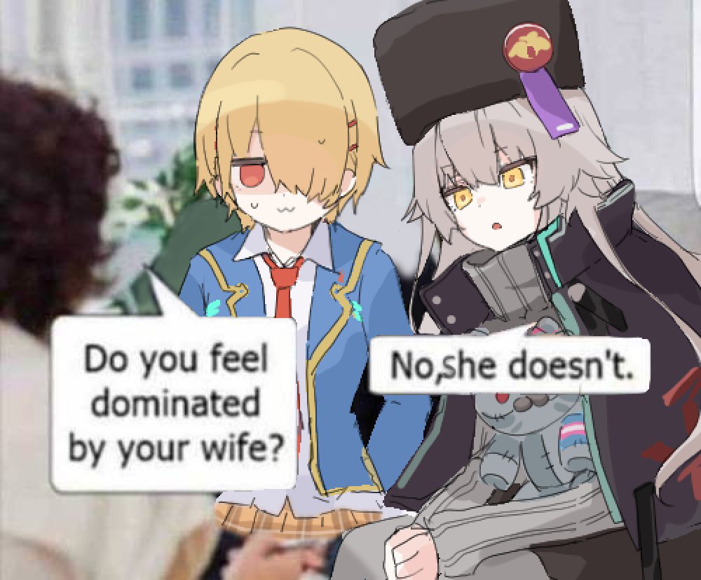 2girls, blonde_hair, blue_jacket, charlotta_skopovskaya, coat, fur_hat, grey_hair, hair_ornament