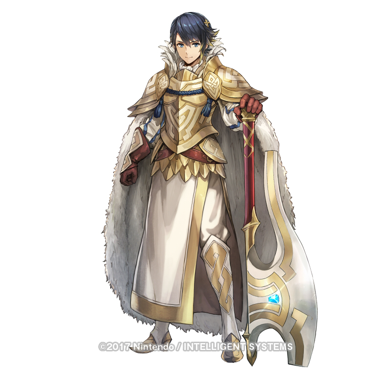 1boy, alfonse_(fire_emblem), alfonse_(heir_to_openness)_(fire_emblem), armor, axe, battle_axe, blonde_hair, blue_eyes