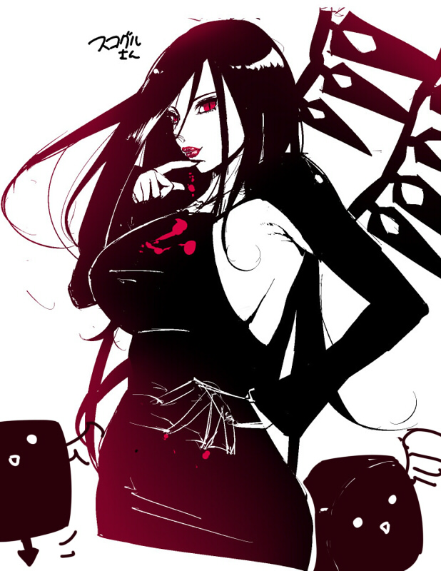 1girl, armpit_cutout, blood, blood_drop, breasts, cevoy, closed_mouth, clothing_cutout