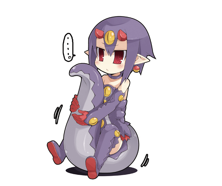 1girl, bad_id, bad_pixiv_id, boots, desco_(disgaea), disgaea, earrings, female_focus