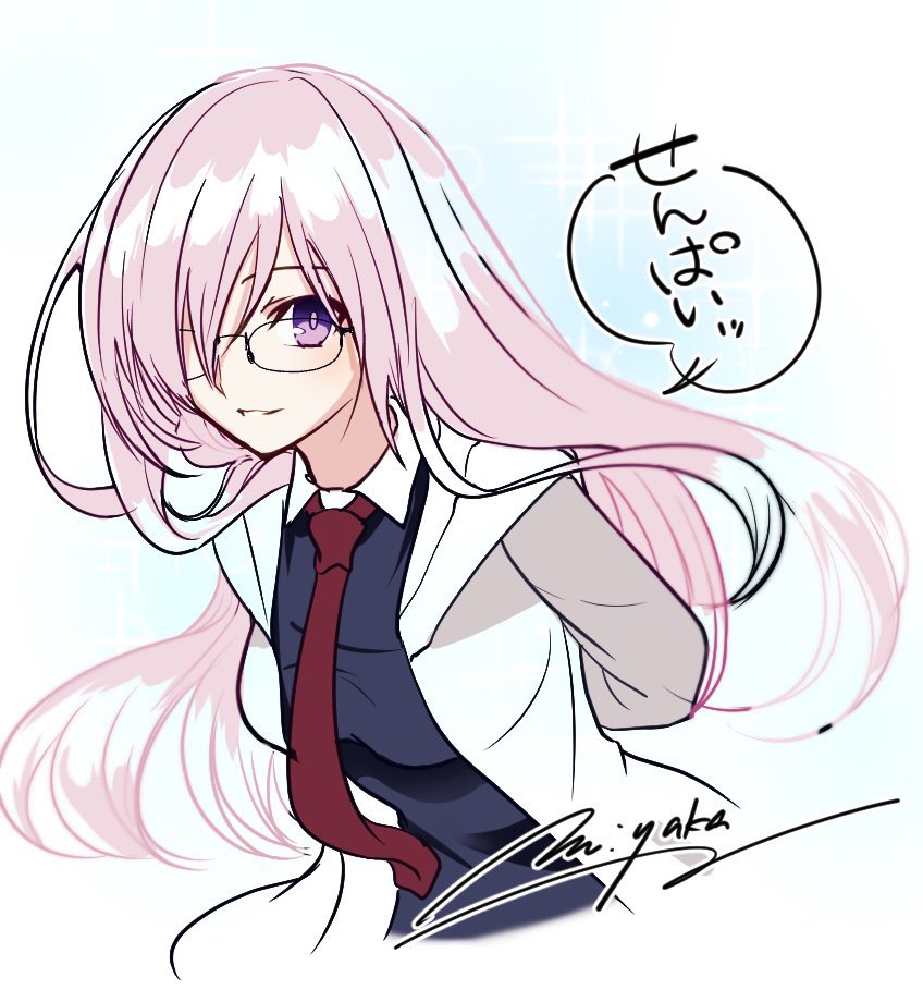 1girl, black-framed_eyewear, breasts, chaldea_logo, chaldea_security_organization, chaldea_uniform, dress, fate/grand_order