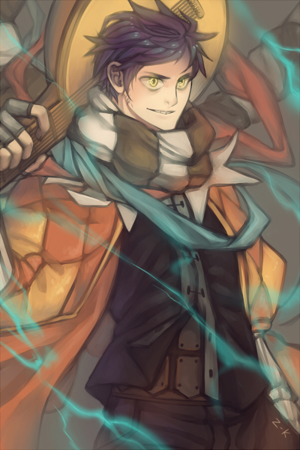 1boy, 24hrscoma, argyle_clothes, argyle_coat, black_pants, black_scarf, black_vest, coat