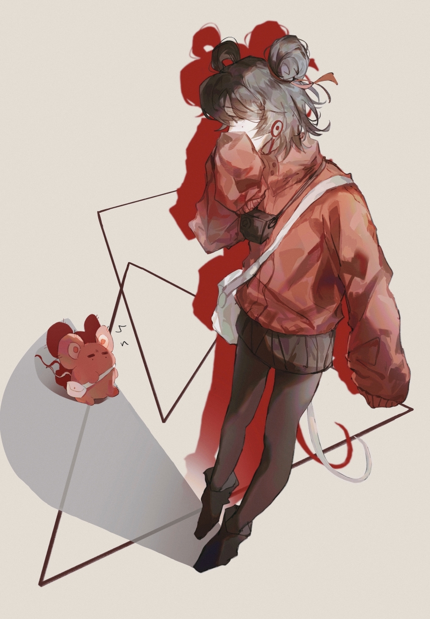 1girl, absurdres, animalization, bag, black_boots, black_eyes, black_hair, black_pantyhose