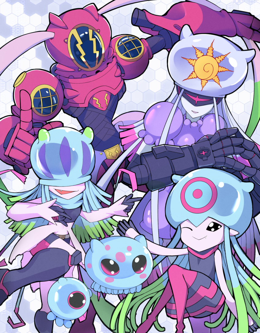 akaruii_31, amphimon, android, armor, blindfold_mask, digimon, digimon_(creature), diving_suit