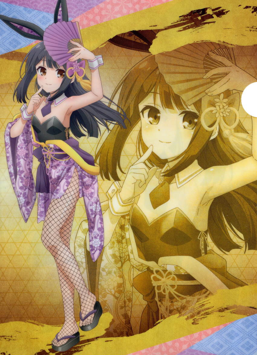 absurdres, animal_ears, bare_shoulders, breasts, clear_file_(medium), cuff_links, fate/kaleid_liner_prisma_illya, fate_(series)