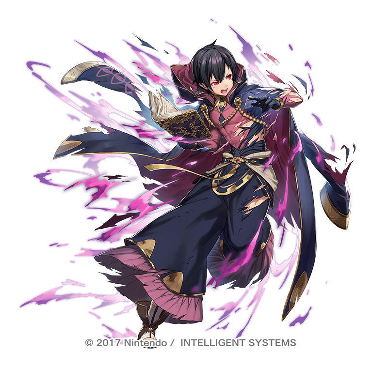 1boy, abs, aura, black_cape, black_hair, book, cape, copyright_notice