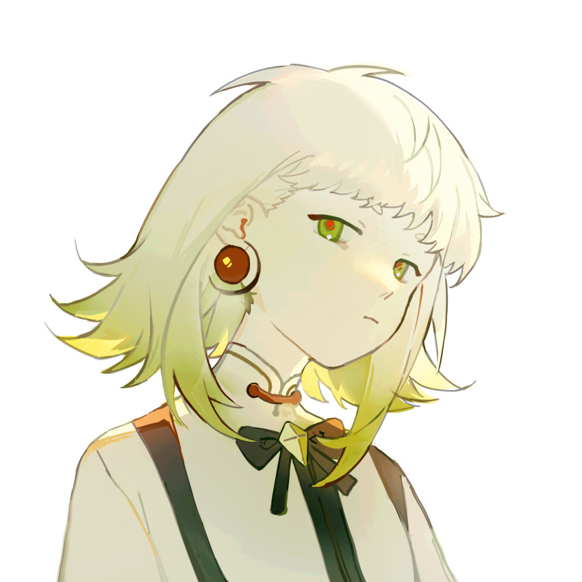 1girl, absurdres, black_ribbon, chinese_commentary, chuanhua, closed_mouth, commentary_request, earrings