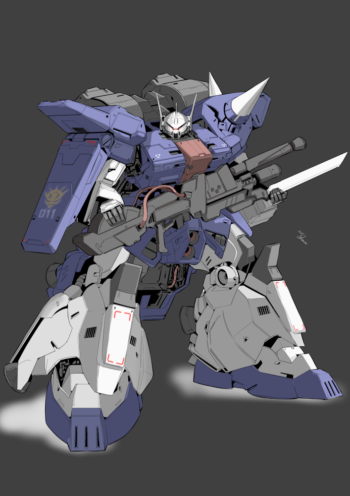 bayonet, beam_rifle, cable, commentary_request, energy_gun, gundam, gundam_zz, kurashou_shumei