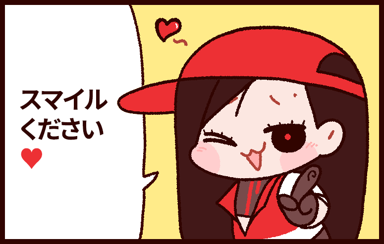 black_gloves, black_shirt, blush, brown_hair, cropped_shirt, gloves, hand_up, hat