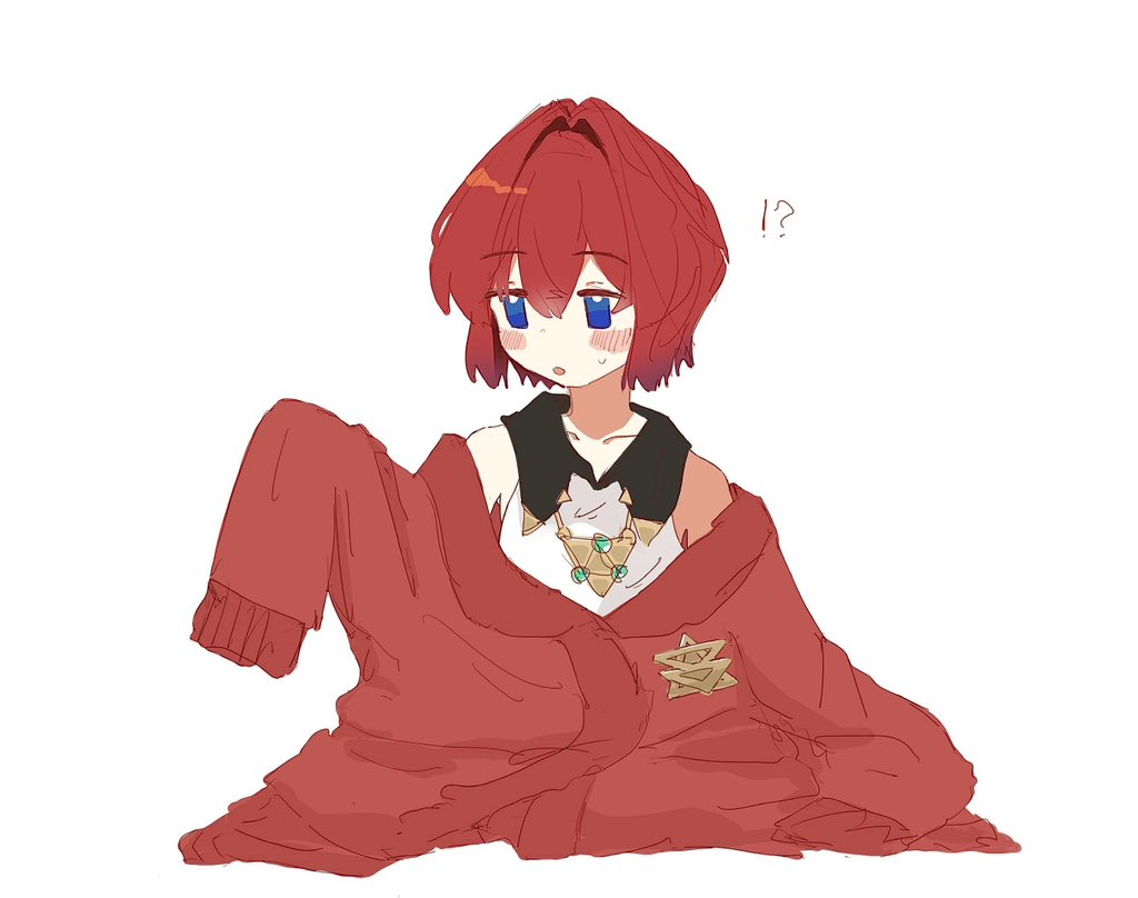 !?, 1girl, :o, aged_down, ange_katrina, ange_katrina_(1st_costume), blue_eyes, blush_stickers