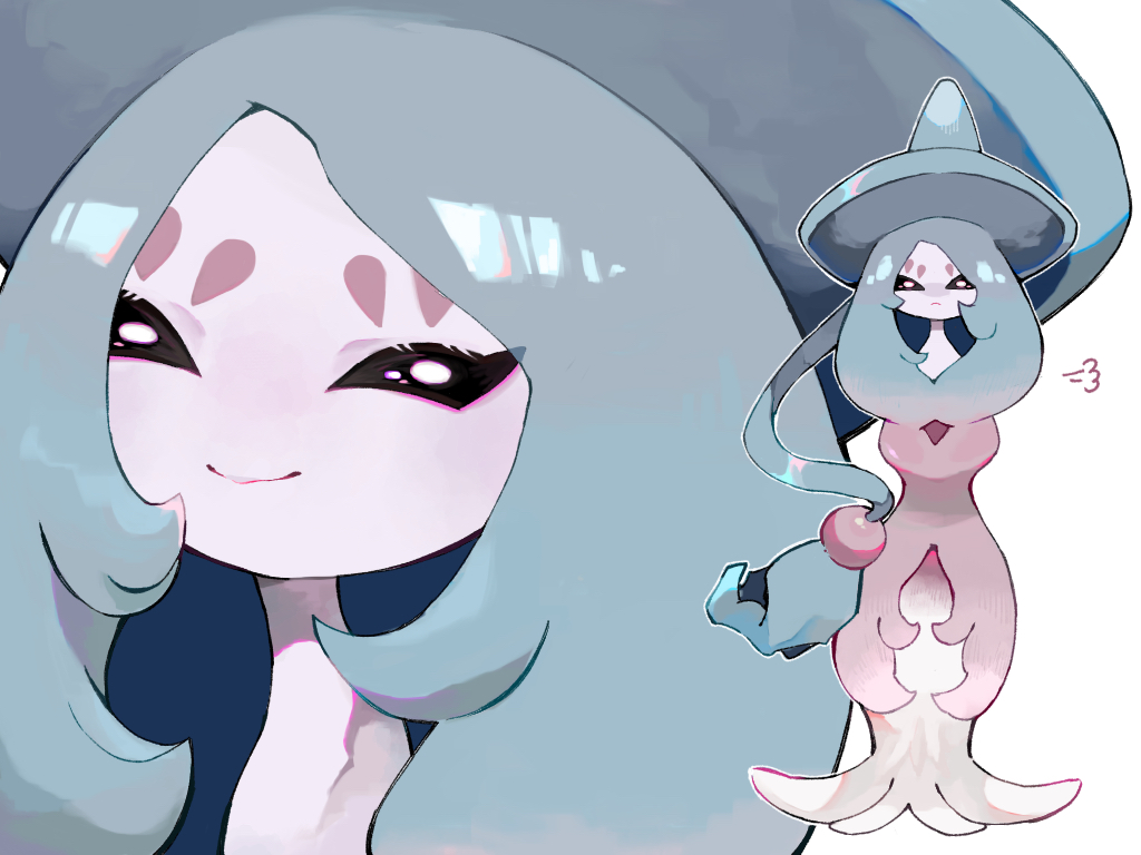 black_sclera, colored_sclera, colored_skin, eyelashes, full_body, gen_8_pokemon, hatterene, kurosuke_(krsk_8x8x)