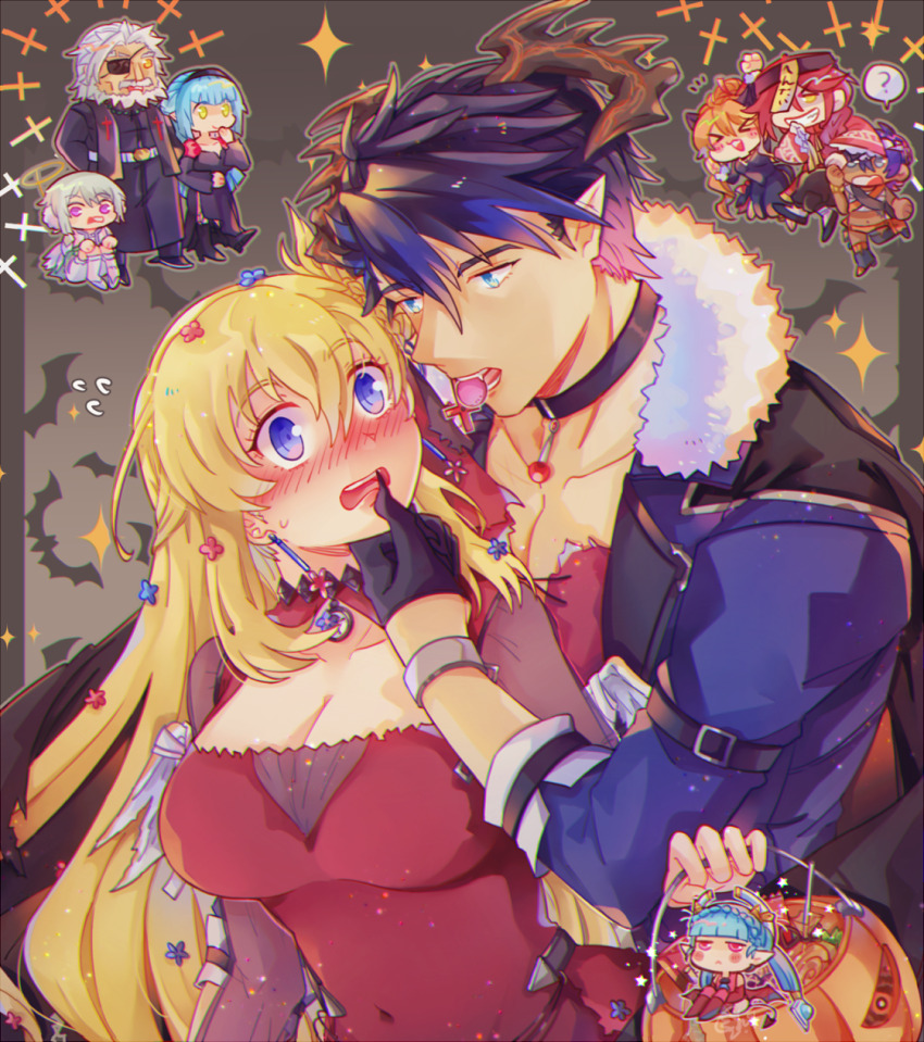4boys, 4girls, aaron_wei, agnes_claudel, bergard_zeman, black_hair, blonde_hair, blue_hair