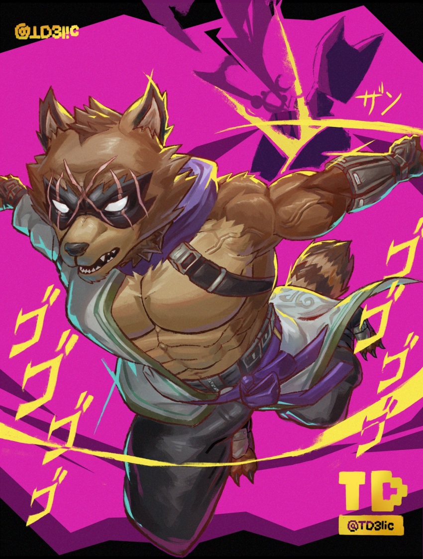 2boys, abs, animal_ears, artist_logo, azuki_(fortnite), bara, cat_boy, cat_ears