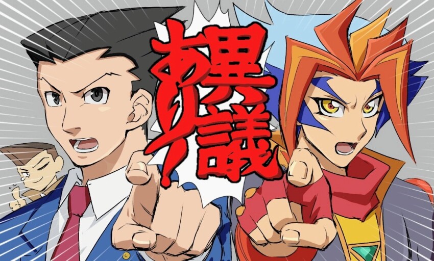 3boys, ace_attorney, alternate_form, black_eyes, black_hair, blazer, blue_hair, blue_jacket