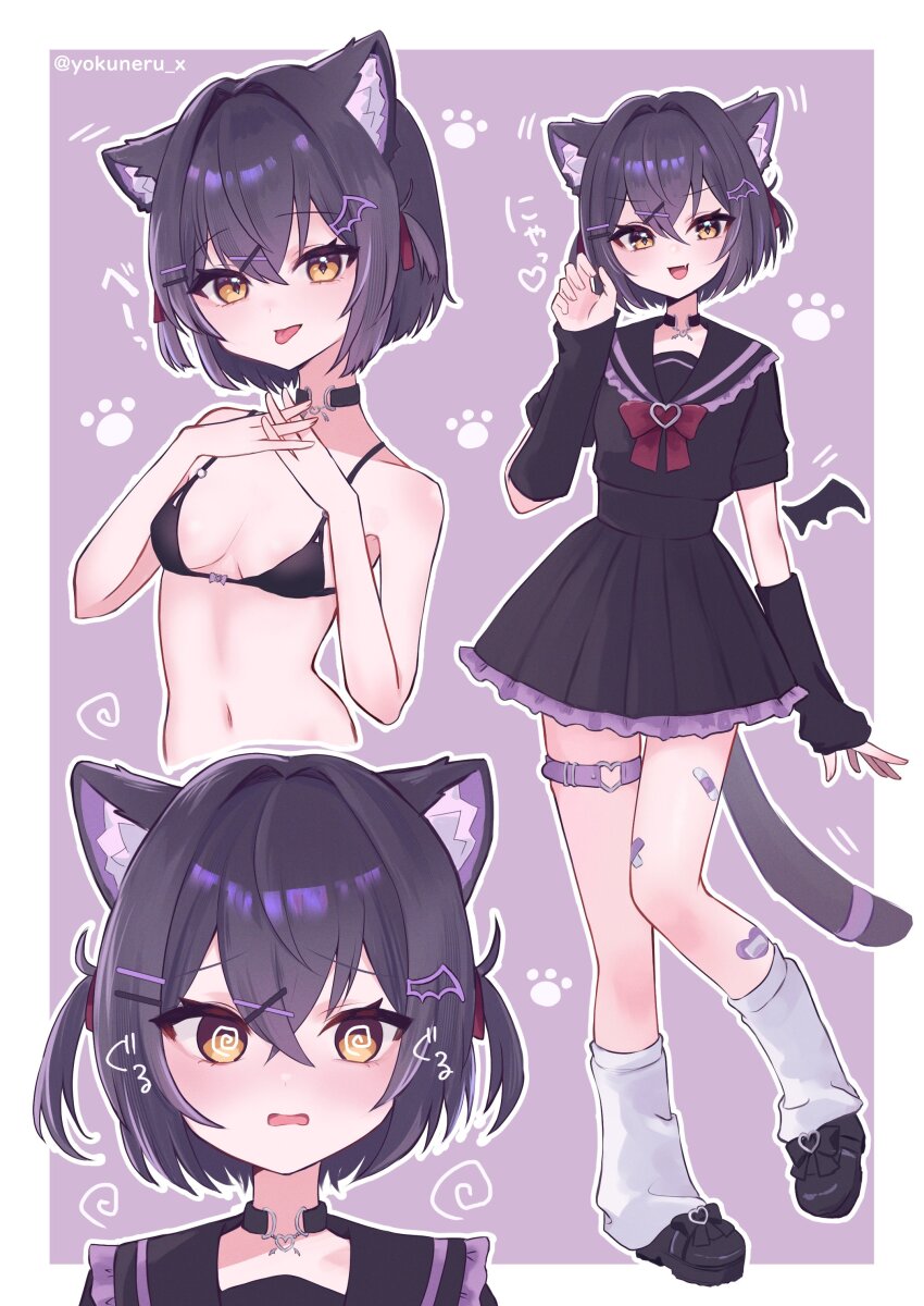 1girl, :3, :d, :p, @_@, absurdres, animal_ear_fluff, animal_ears