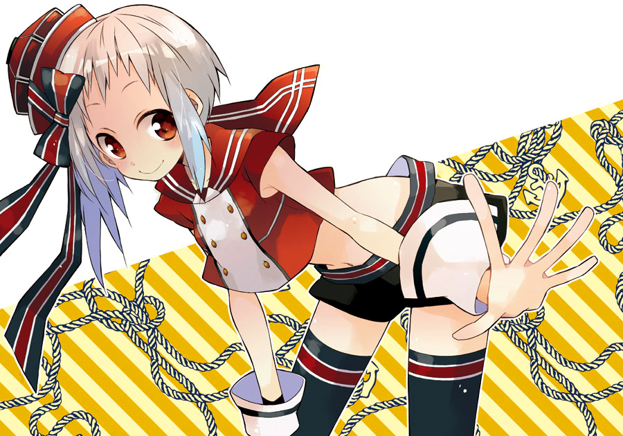 1girl, :>, bad_id, bad_pixiv_id, bow, female_focus, hair_bow, harikamo