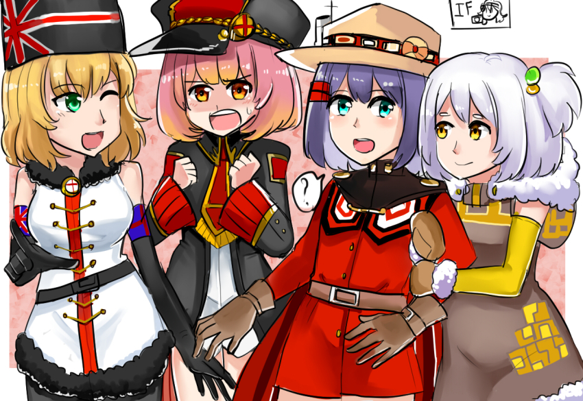 athena-ban, cossack_(warship_girls_r), eskimo_(warship_girls_r), haida_(warship_girls_r), punjabi_(warship_girls_r), warship_girls_r