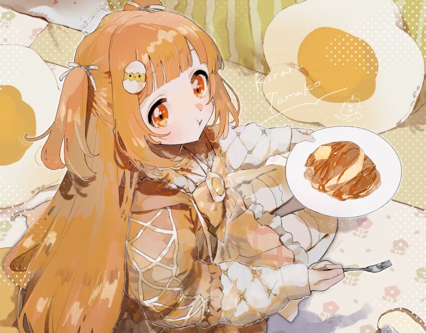 1girl, blunt_bangs, bow, bowtie, brown_jacket, carpet, character_name, closed_mouth