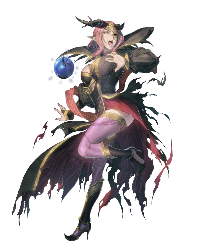 1girl, breasts, bridal_gauntlets, cleavage, damaged, dark, dress, fire_emblem