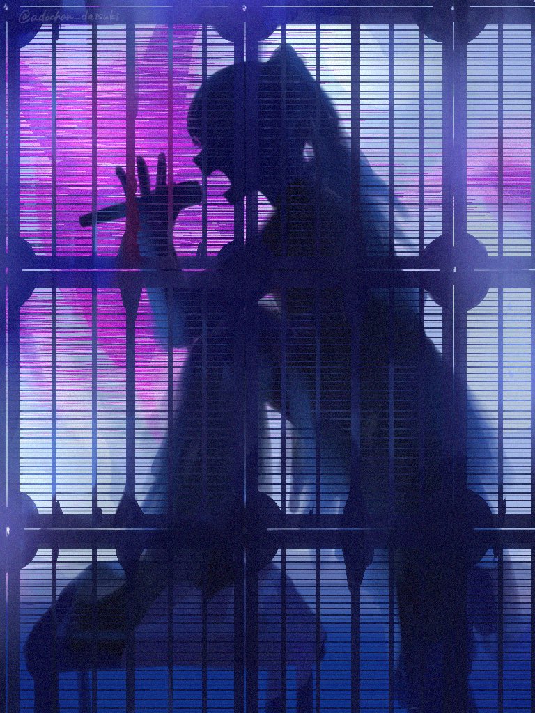 1girl, ado_(utaite), ado_box, chando_(ado), commentary_request, holding, holding_microphone, leg_up