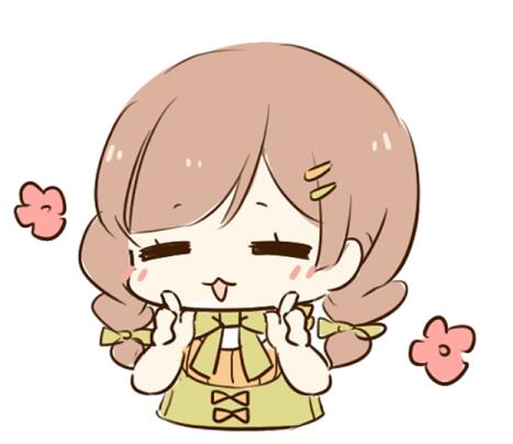 1girl, =_=, bare_arms, bare_shoulders, bobo_(miracle_nikki), bow, bow_button, bowtie