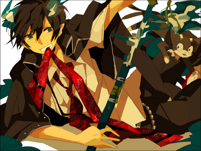 1boy, akina422, animal, ao_no_exorcist, bad_id, bad_pixiv_id, black_hair, blue_eyes