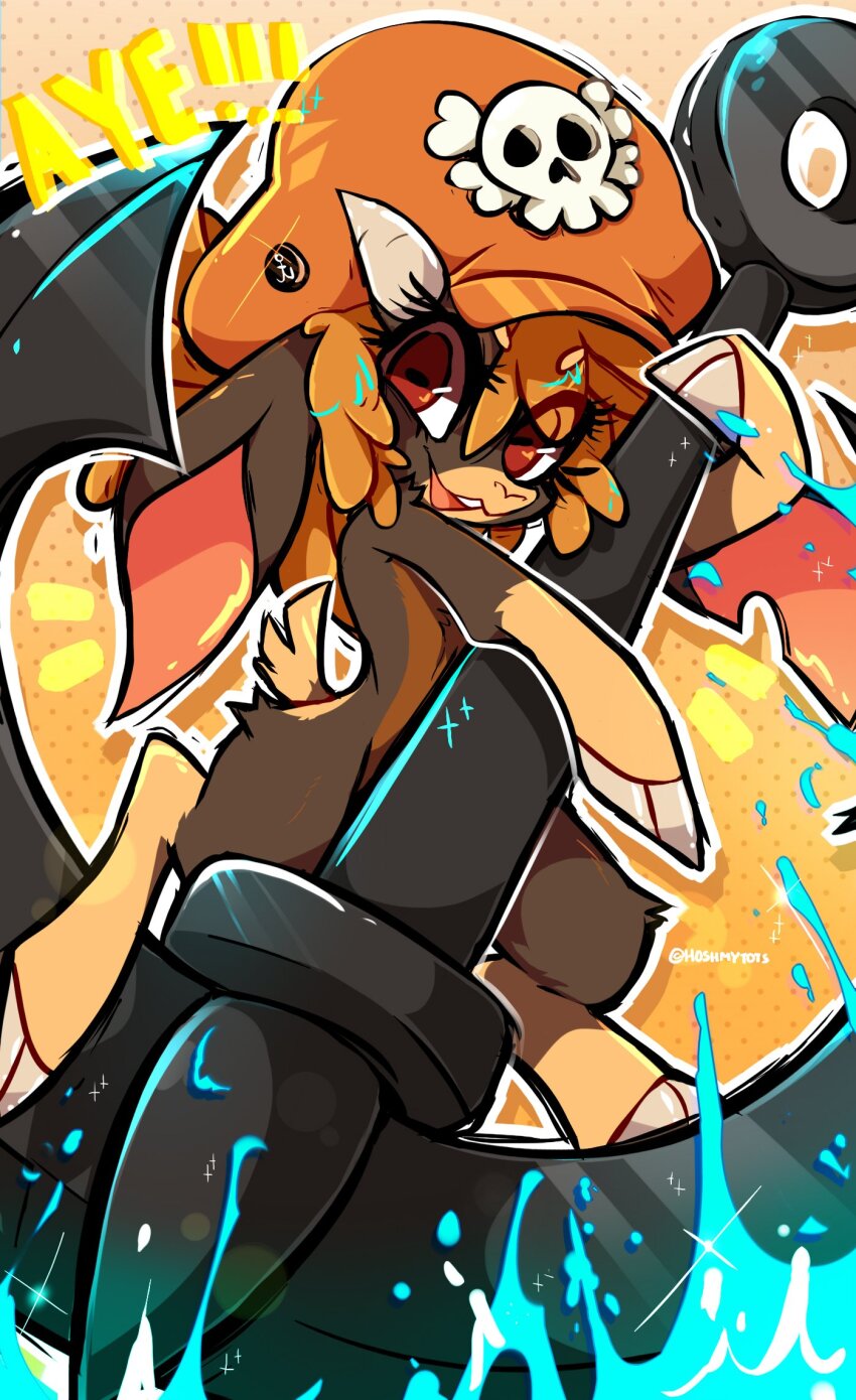 1girl, anchor, animal_ears, commentary, cosplay, digitigrade, english_commentary, furry