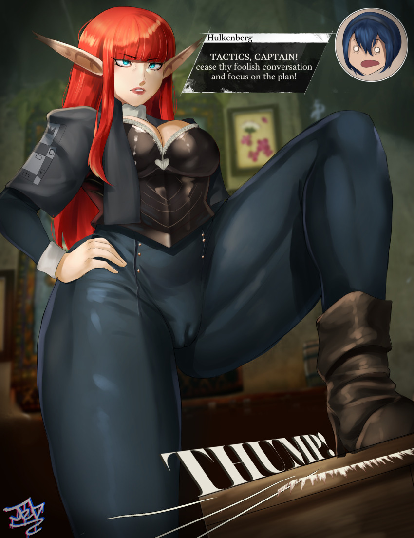 1boy, 1girl, 2024, absurdres, armor, artist_name, ascot, atlus