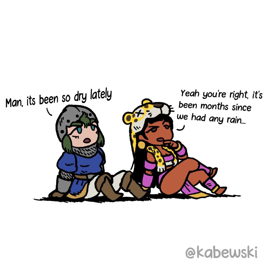 2girls, :o, absurdres, age_of_empires_(series), age_of_empires_ii, artist_name, black_hair, boots