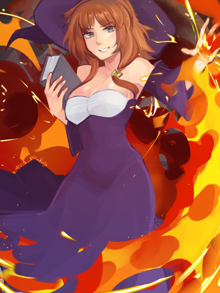 1girl, anna_no_kojo, aqua_eyes, bare_shoulders, black_souls, book, bow, breasts