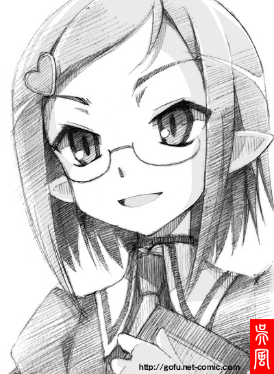 1girl, female_focus, glasses, gofu, greyscale, hair_ornament, hairclip, heart
