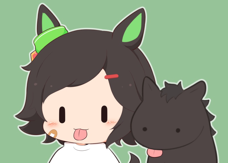 ._., 1girl, :p, animal, animal_ears, bandaid, bandaid_on_cheek, bandaid_on_face