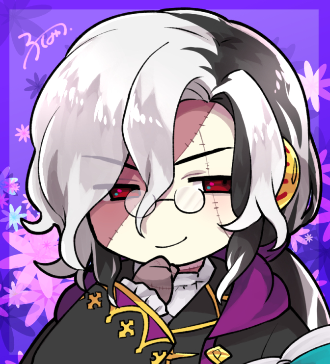 1boy, black_coat, closed_mouth, coat, commentary_request, dragalia_lost, fukumitsu_(kirarirorustar), glasses