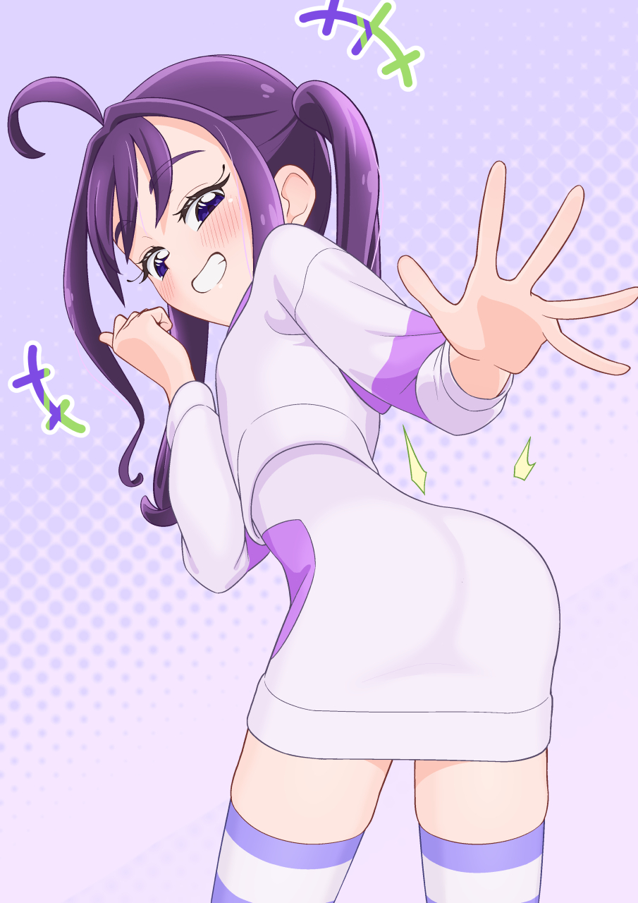 ass, cure_kyunkyun, highres, kimi_to_idol_precure, kyojiri_loli, loli, looking_back, precure