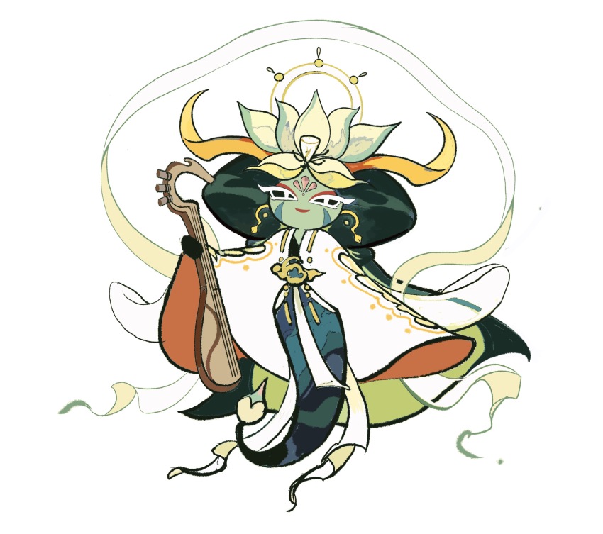 1girl, absurdres, chinese_clothes, chinese_commentary, colored_skin, commentary_request, cookie_run, cookie_run:_ovenbreak