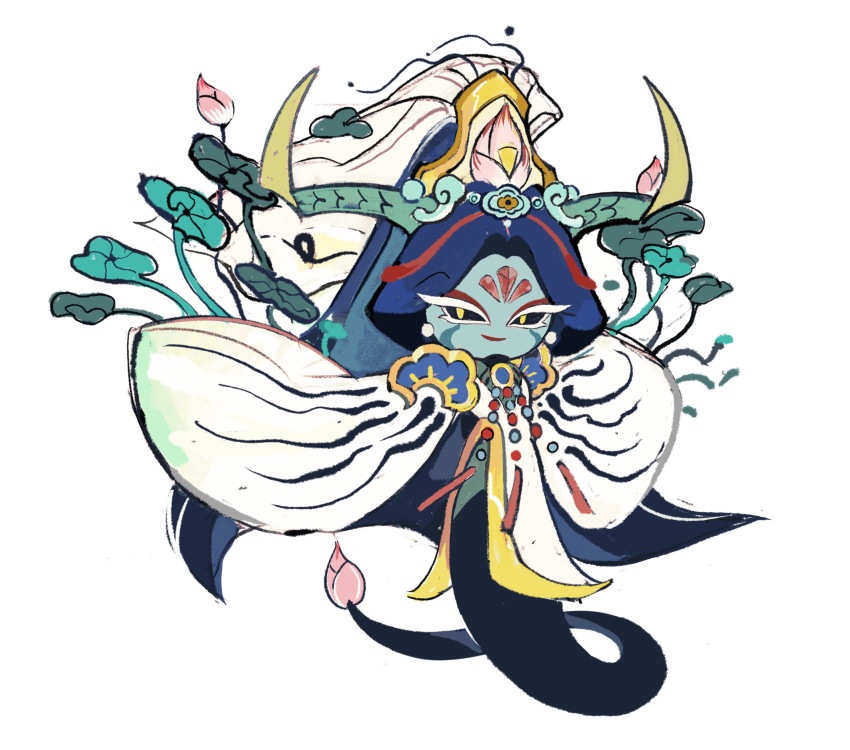 1girl, absurdres, chinese_clothes, chinese_commentary, colored_skin, commentary_request, cookie_run, cookie_run:_ovenbreak