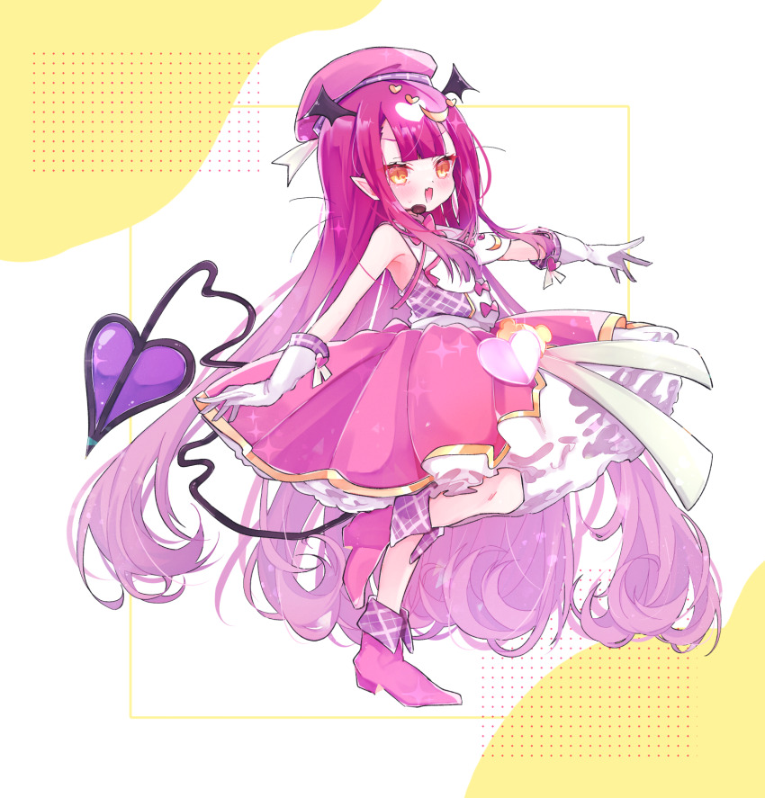 1girl, 3_(8315684), alternate_costume, bare_shoulders, blush, boots, child, demon_girl