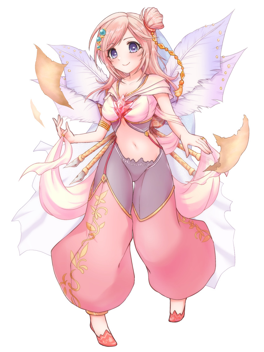 1girl, blue_eyes, blue_gem, blush, breasts, character_request, cleavage, closed_mouth