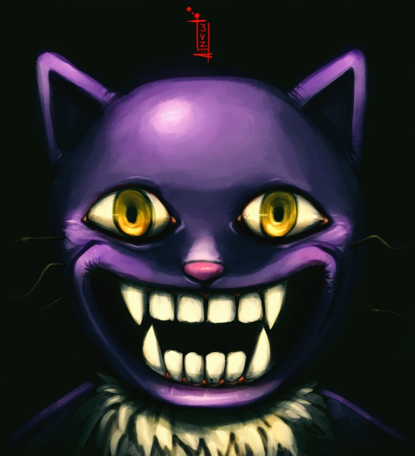 1boy, artist_logo, black_background, cat_mask, commentary, dane_celestia, english_commentary, fear_&amp;_hunger_(series)