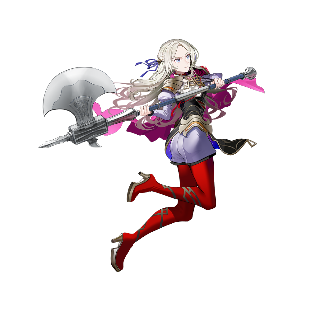 1girl, armor, ass, axe, breasts, cape, cleavage, edelgard_von_hresvelg