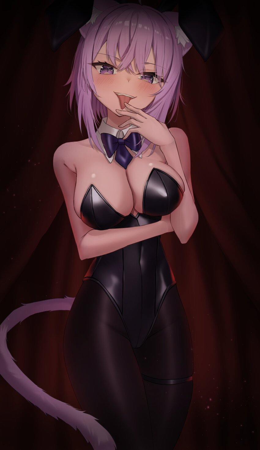 1girl, absurdres, alternate_costume, animal_ear_hairband, animal_ears, arm_across_waist, arm_strap, armpits