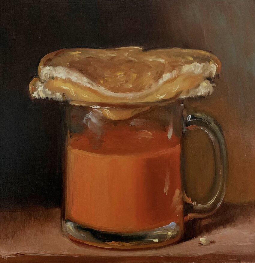 cheese, commentary, cup, english_commentary, food, food_focus, glass_mug, grilled_cheese