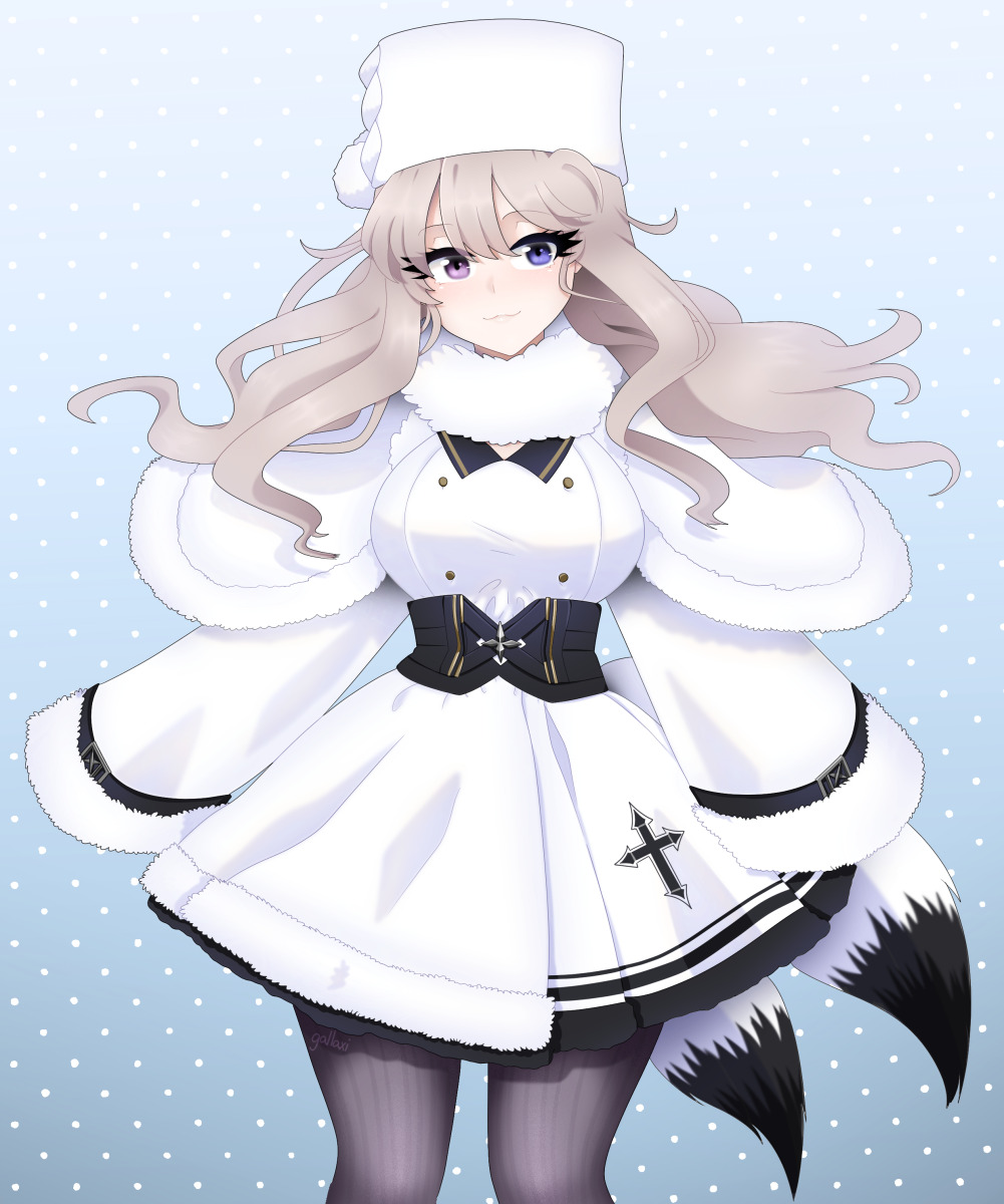 1girl, azur_lane, belt, black_belt, blonde_hair, blue_background, blue_eyes, breasts