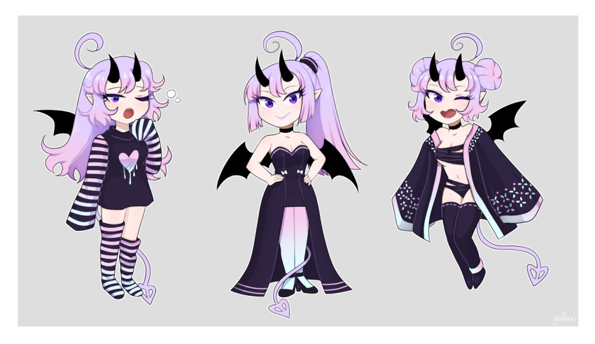 1girl, ahoge, alternate_costume, alternate_hairstyle, black_choker, black_thighhighs, breasts, bubble