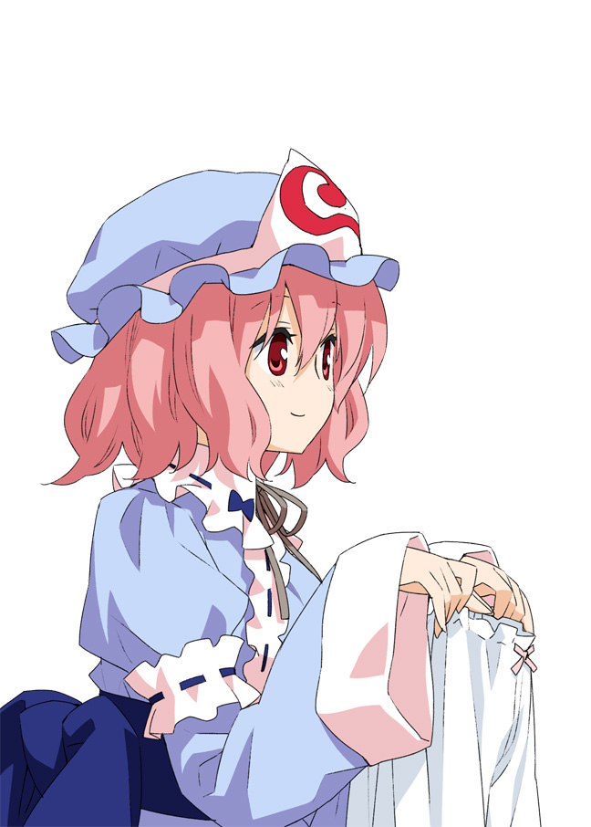 1girl, bad_id, bad_pixiv_id, bloomers, clothes_theft, female_focus, hat, holding_bloomers