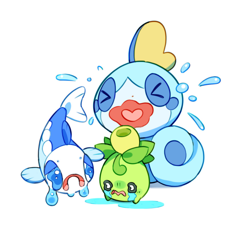 >_<, commentary, crying, crying_with_eyes_open, english_commentary, fish, gen_7_pokemon, gen_8_pokemon