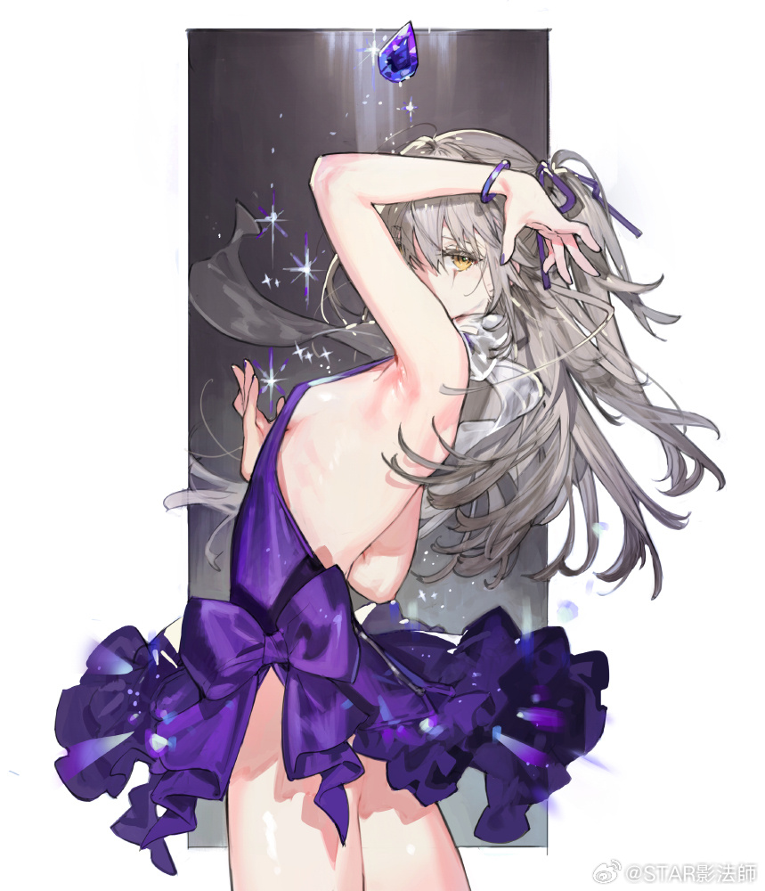 1girl, bow, dress, girls'_frontline, girls'_frontline_2:_exilium, jewelry, leva_(girls'_frontline_2), long_hair