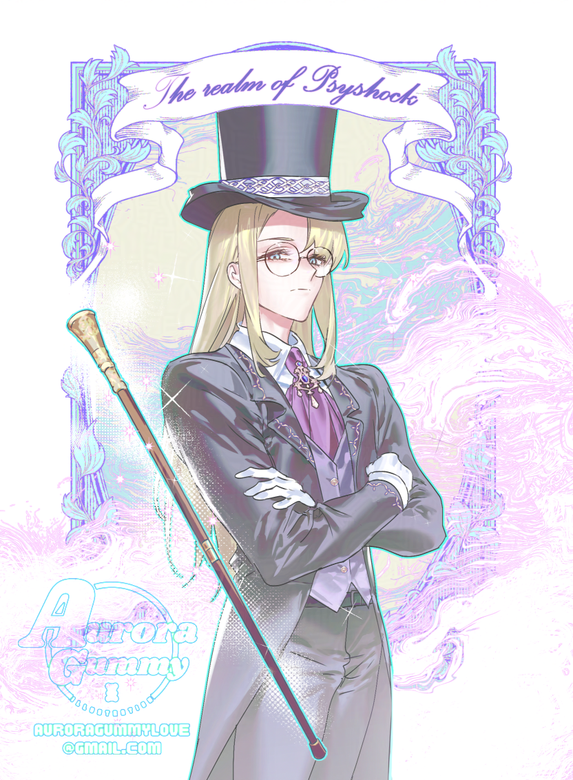 1boy, alternate_costume, auroragummy, avery_(pokemon), black_coat, black_hat, blonde_hair, cane
