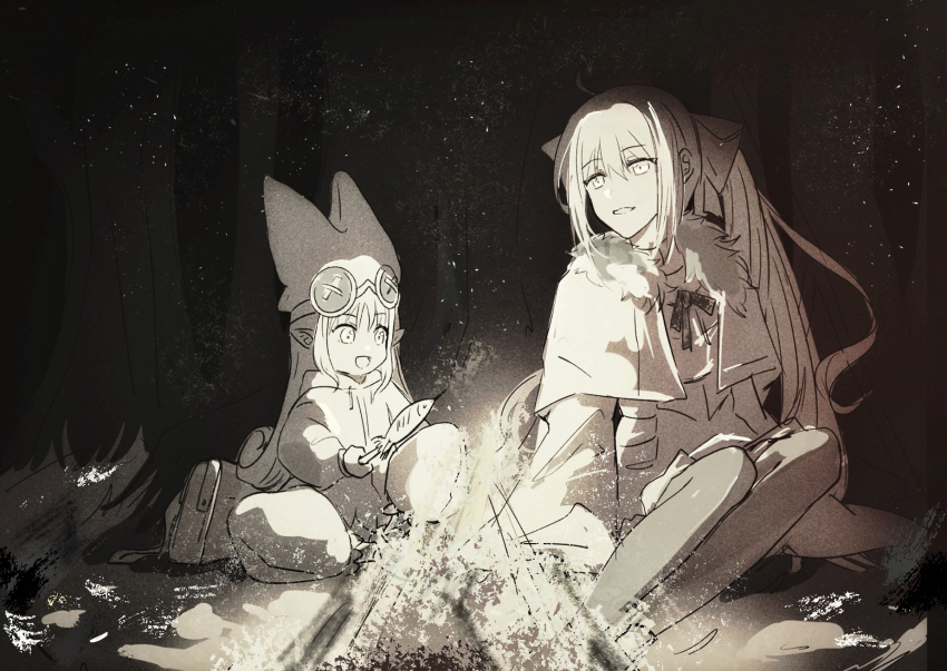 2girls, aesc_(fate), aesc_(savior)_(fate), fate/grand_order, fate_(series), habetrot_(fate), highres, long_hair