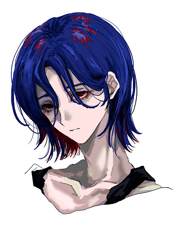 1boy, blue_hair, colored_inner_hair, gundam, gundam_gquuuuuux, male_focus, multicolored_hair, ngg_n